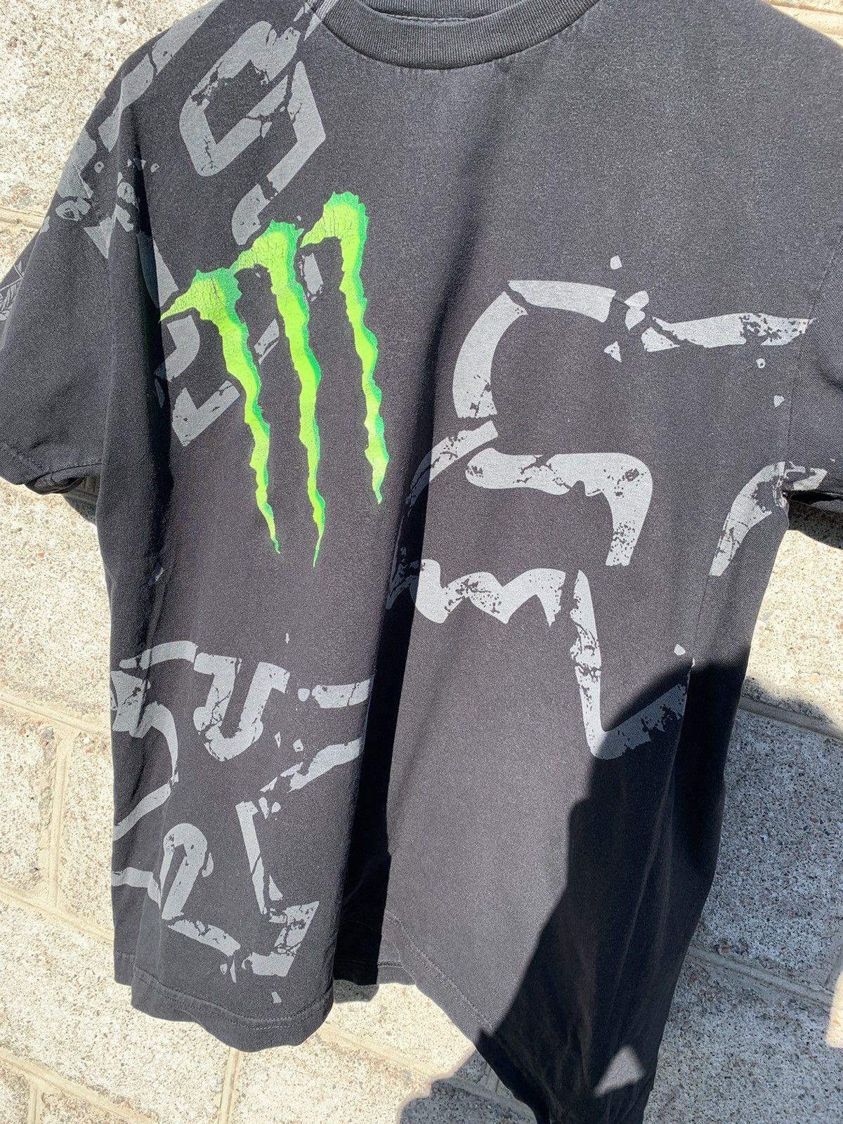 Fox Racing × Vintage Vintage Fox X Monster Energy Collaboration Rare Shirt Size US L / EU 52-54 / 3 - 6 Thumbnail