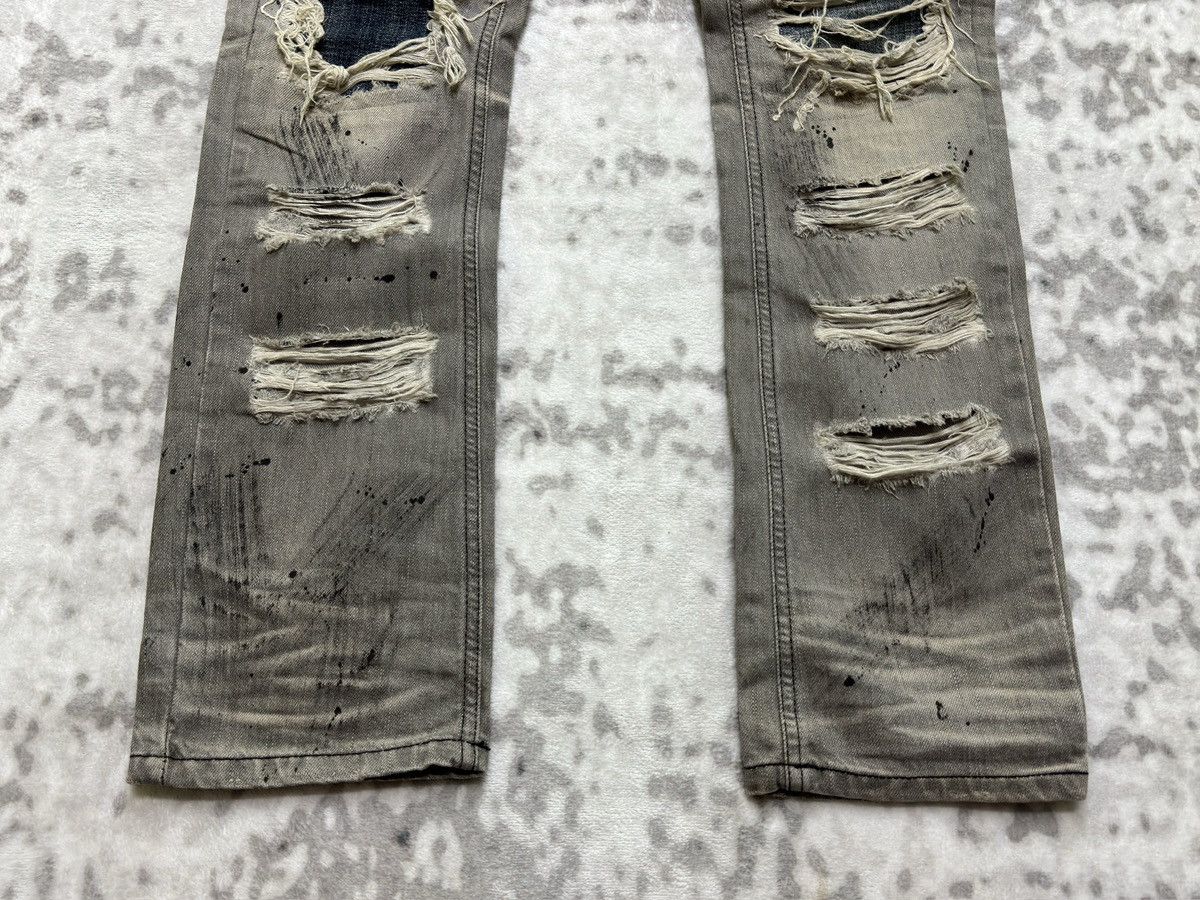 Hysteric Glamour Lip Service Distressed Thrashed Denim Y2K Slim Fit Jeans Size US 27 - 7 Thumbnail