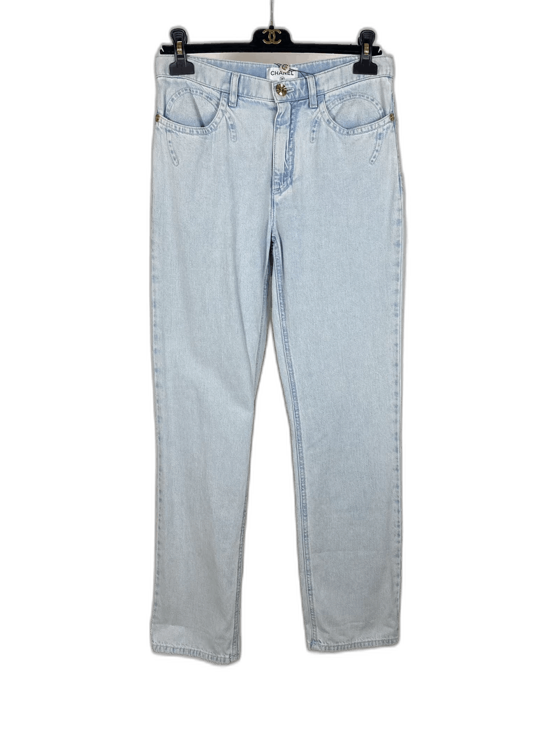 Chanel Chanel Light Blue Denim Jeans Size 38 Size 38" / US 16 / IT 52 - 1 Thumbnail