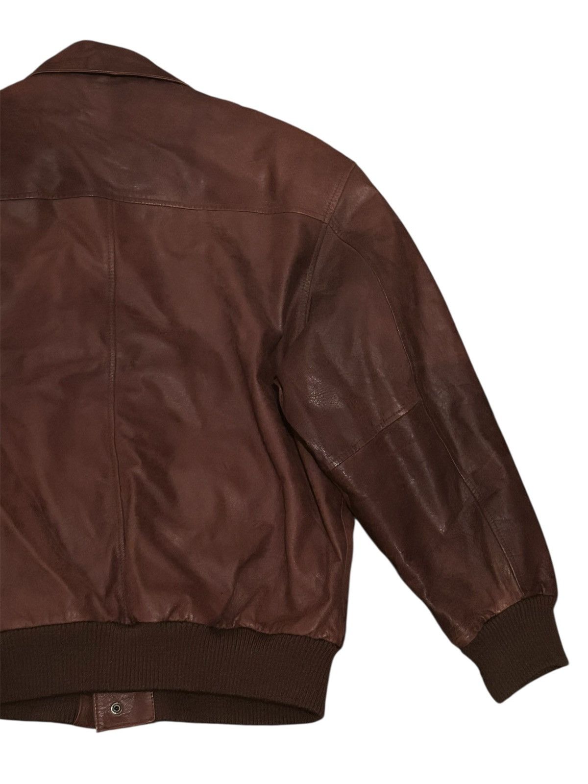 Pelle Pelle Pelle Pelle Brown Leather Bomber Jacket Vintage Distressed M Size US M / EU 48-50 / 2 - 7 Thumbnail