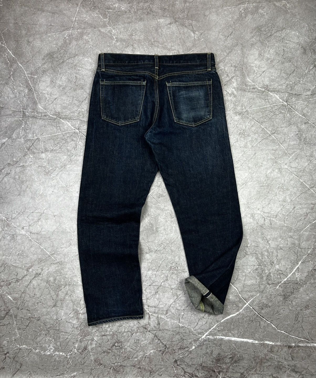Blue Blue Japan × Japanese Brand × Uniqlo Uniqlo All Made in Japan Selvedge Navy Denim Pants Size US 32 / EU 48 - 1 Thumbnail