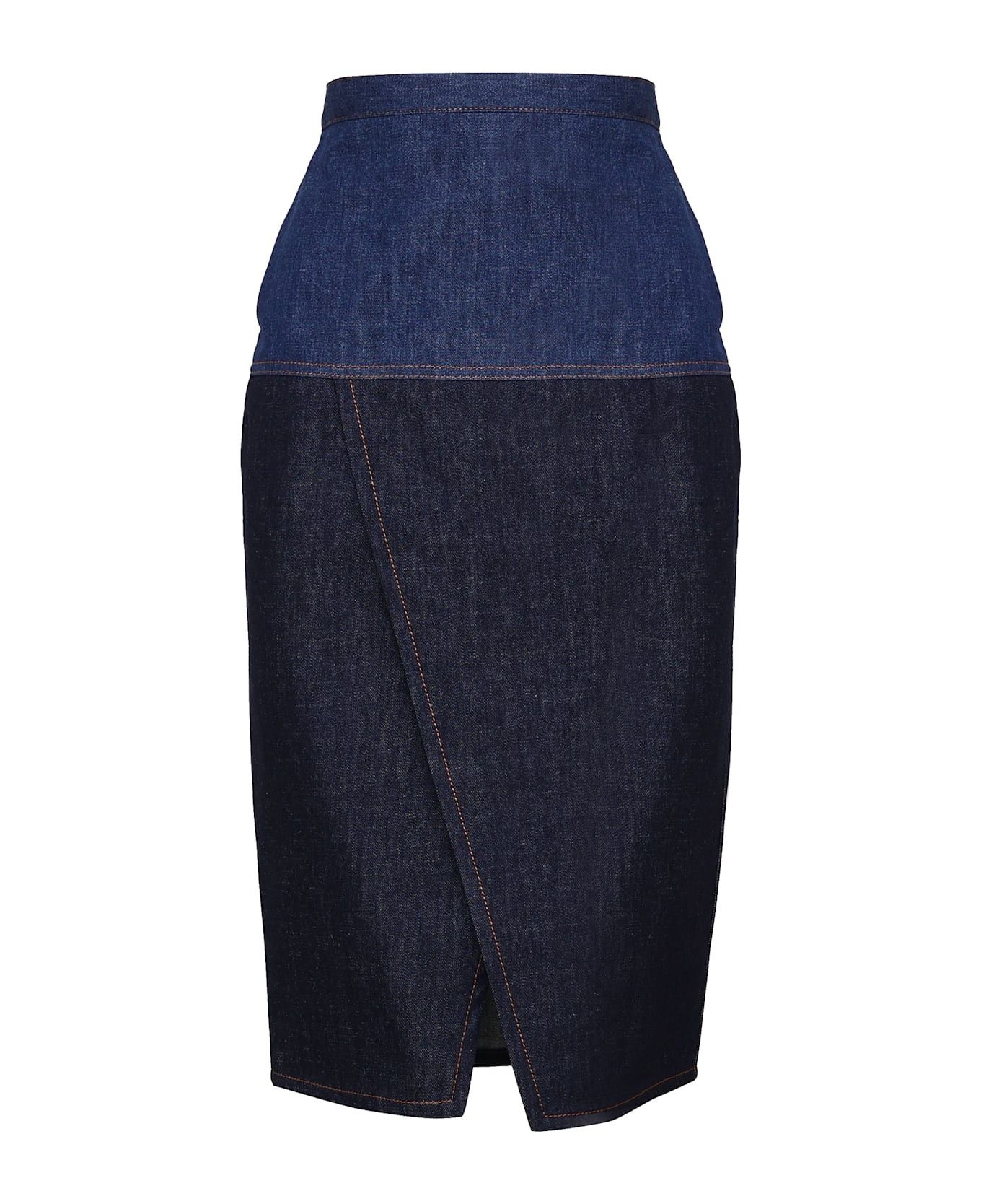 o1s1wg111225 Jeans Skirt in Blue