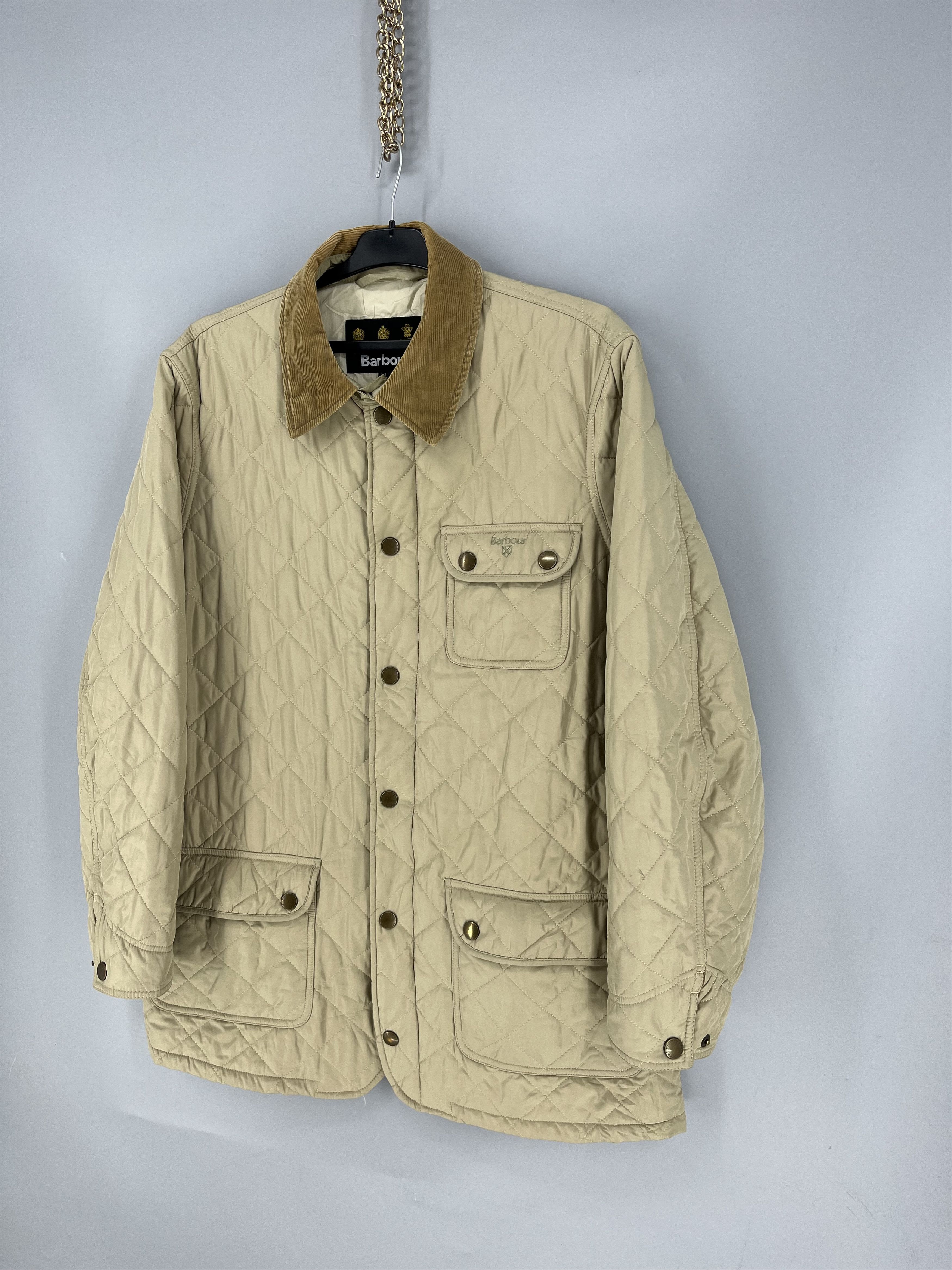 Barbour Barbour Barnett Quilt Jacket Mens XL Beige Quilted Corduroy Size US XL / EU 56 / 4 - 3 Thumbnail