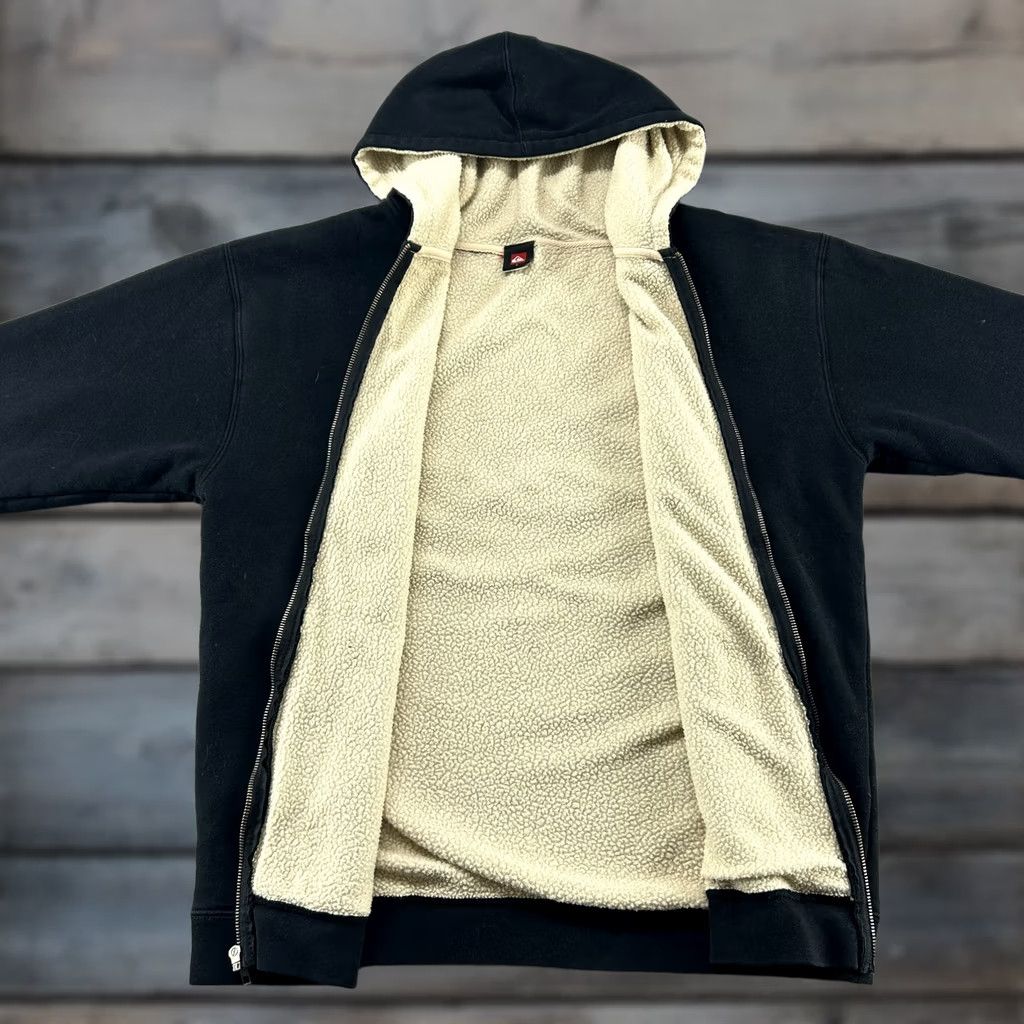 Quiksilver VINTAGE Quicksilver Hoodie Mens L Black Full Zip Sherpa Lined Park City Utah Y2K Size US L / EU 52-54 / 3 - 1 Thumbnail