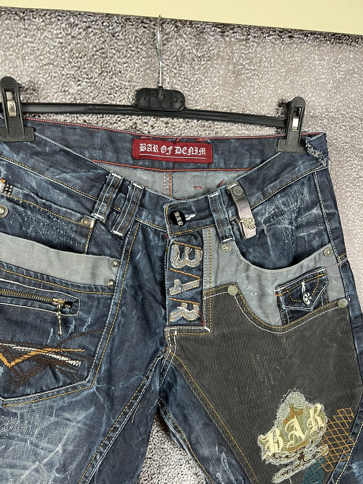 Japanese Brand Bar Magic of Denim Distressed multipocket men’s denim pants Size US 31 - 6 Thumbnail