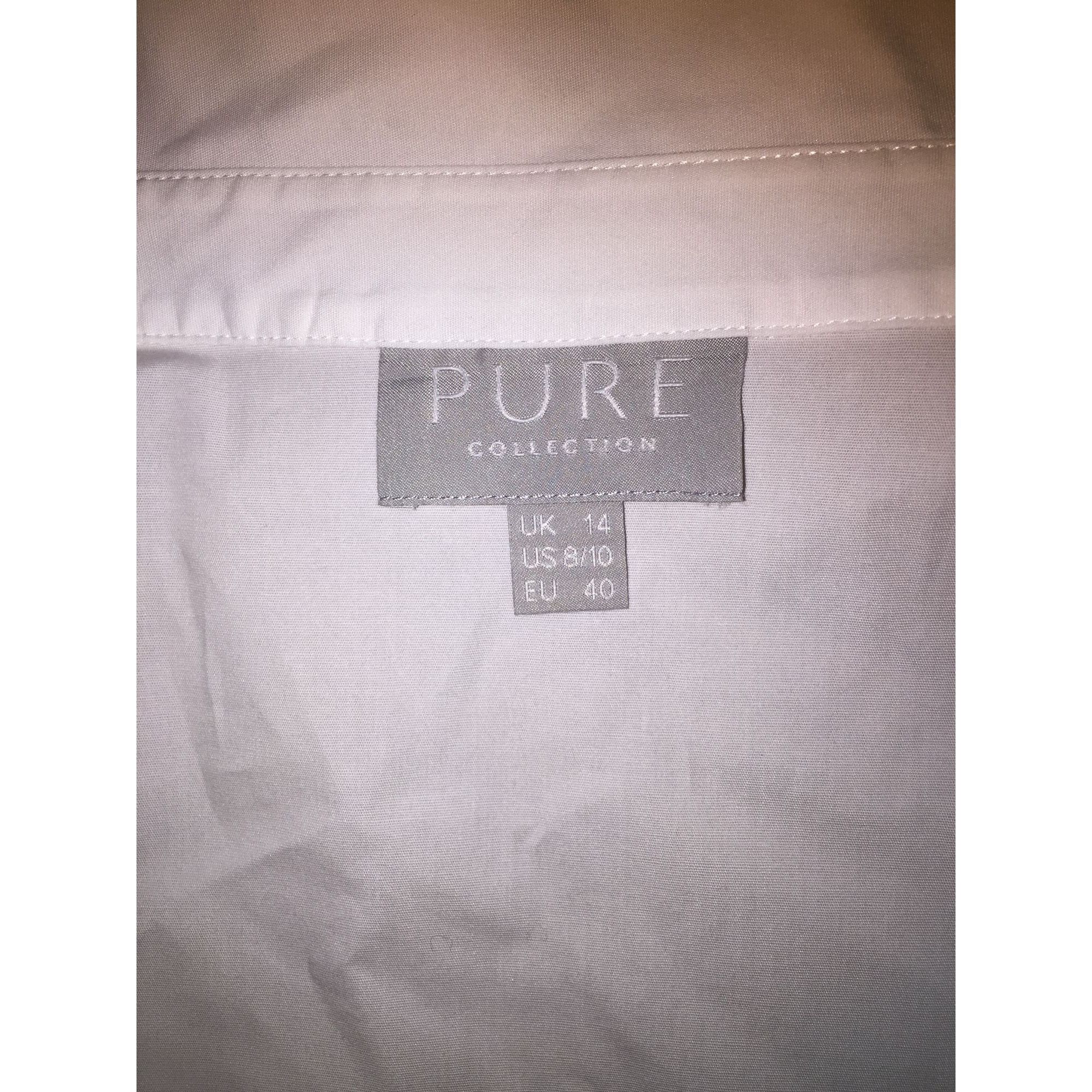Other Women's Pure Collection Size 8/10 Collared White Button Down Size M / US 6-8 / IT 42-44 - 2 Thumbnail