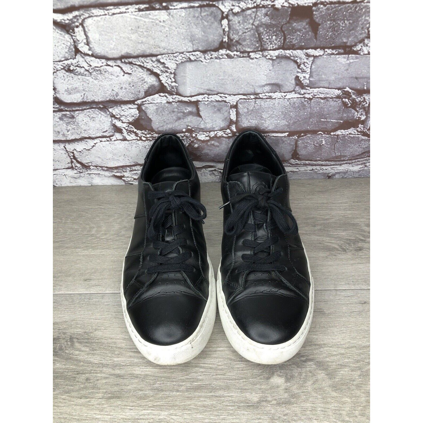 Greats Greats Brooklyn Black Leather Causal Lace Sneakers Shoes Men Size US 9.5 / EU 42-43 - 8 Thumbnail