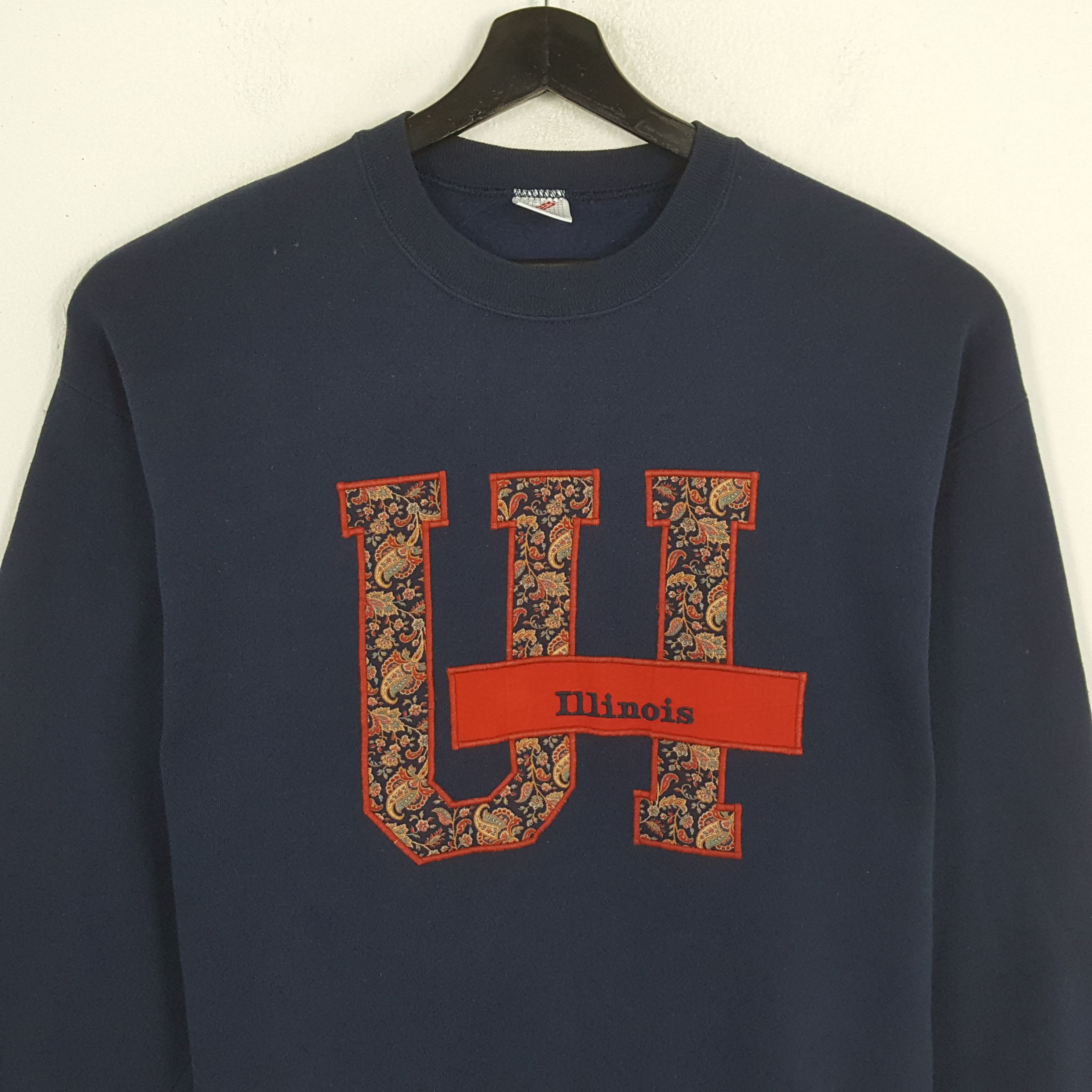 Vintage UNIVERSITY OF ILLINOIS Streetwear Style Vintage Sweatshirt Size US M / EU 48-50 / 2 - 2 Thumbnail