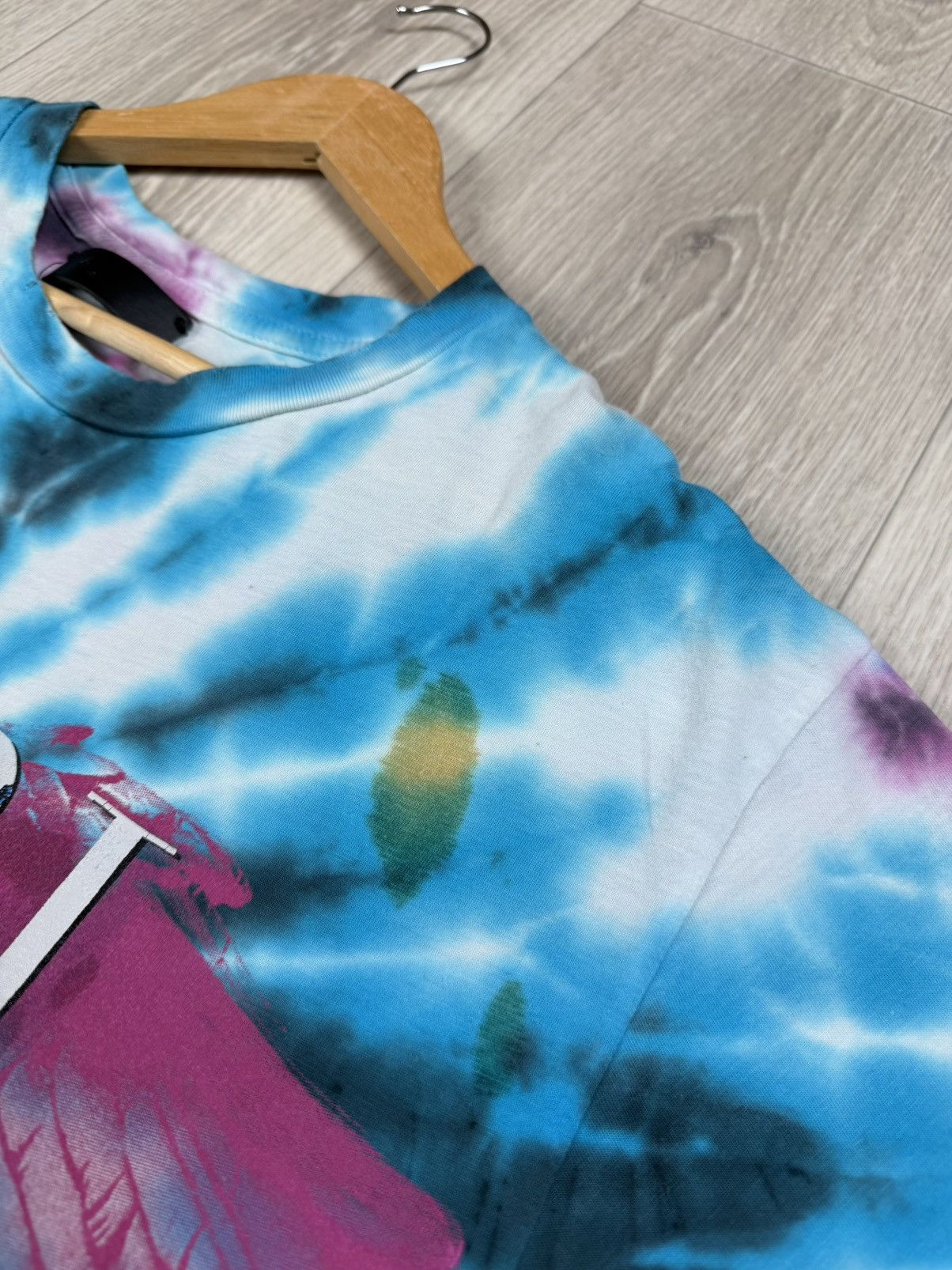 Amiri Amiri Distressed T-Shirt TIE DYE SKULL Size L Size US L / EU 52-54 / 3 - 7 Thumbnail