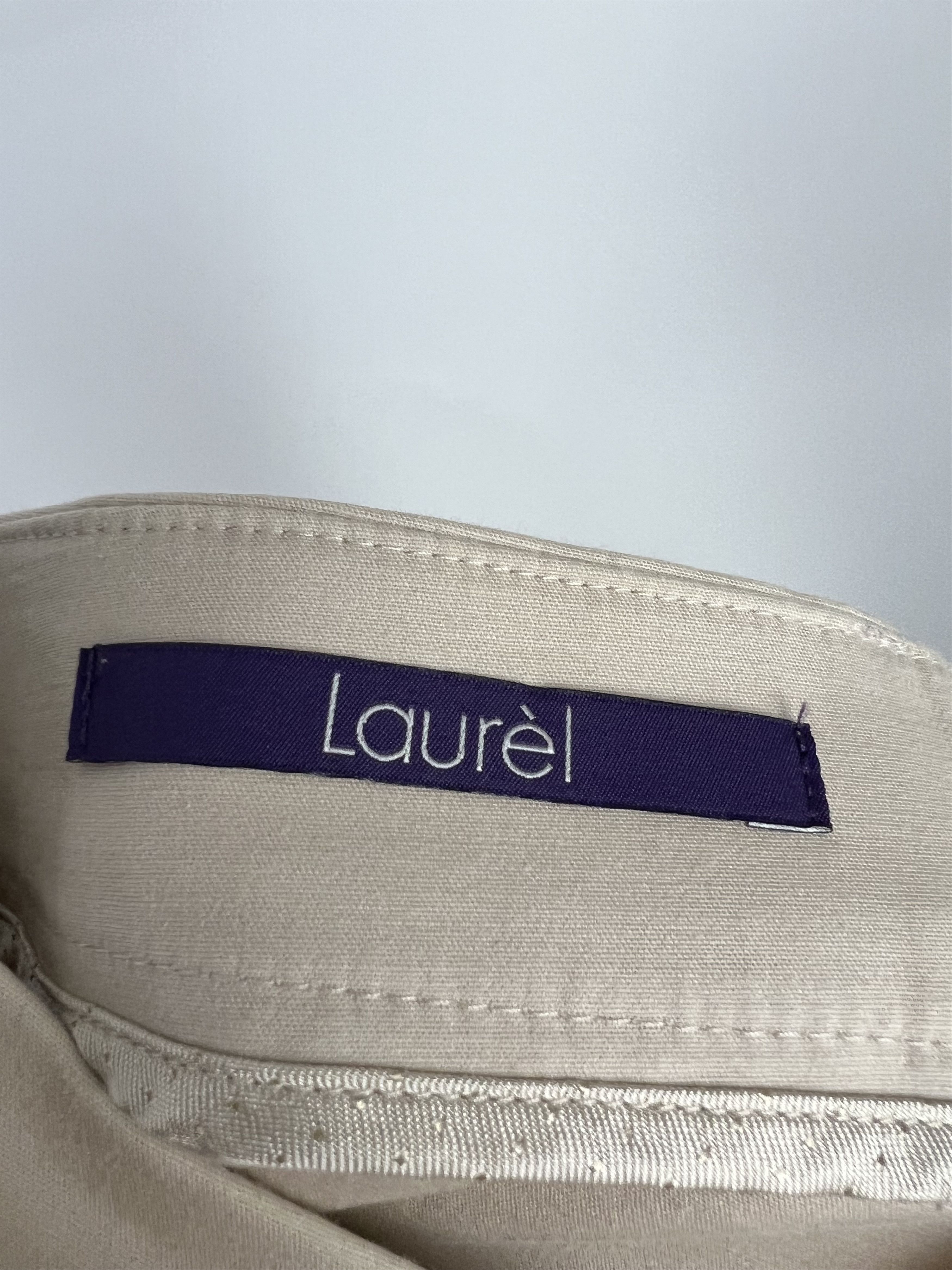 Designer Laurel Women's Beige Cotton Pant Suit Size US8 IT44 GB12 Size M / US 6-8 / IT 42-44 - 17 Thumbnail