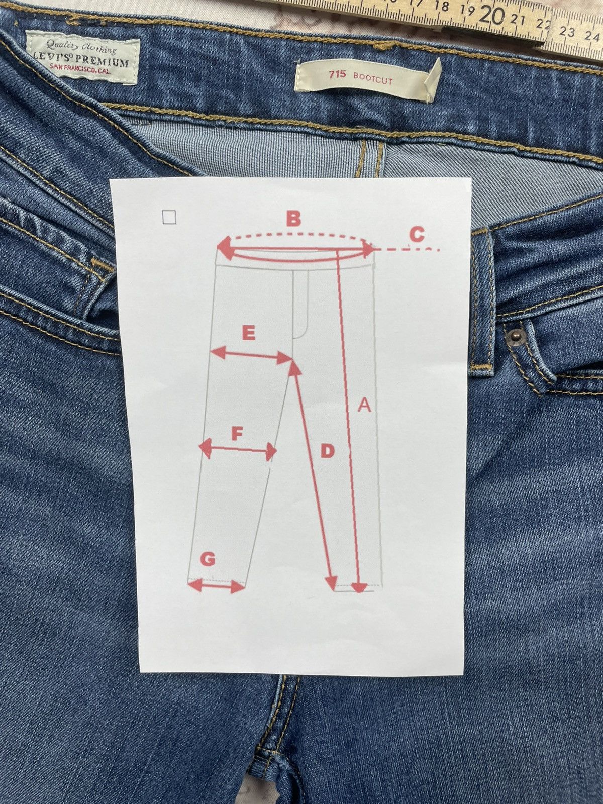 Levi's Levi’s (Women’s) 715 Bootcut Jeans W26 L28 Slim Navy Blue Size 26" / US 2 / IT 38 - 4 Thumbnail