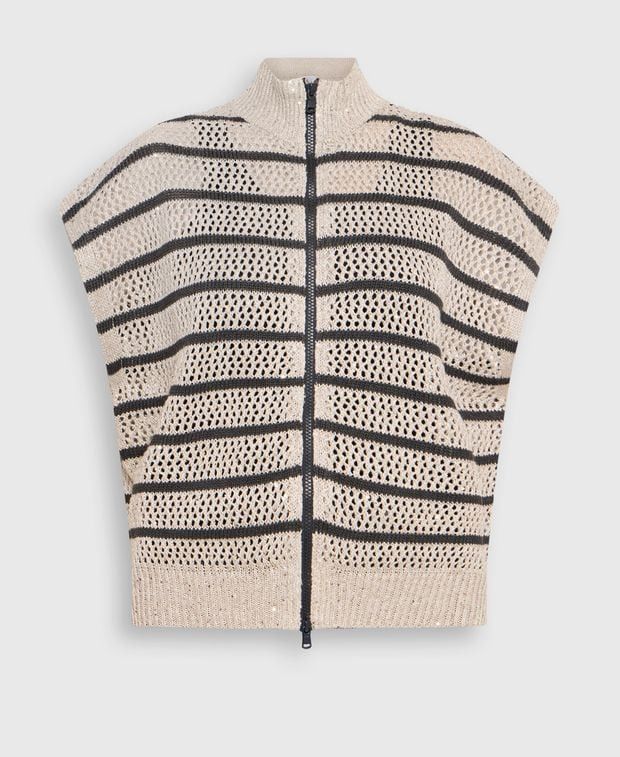 Brunello Cucinelli Knitted gilet Size M / US 6-8 / IT 42-44 - 1 Thumbnail
