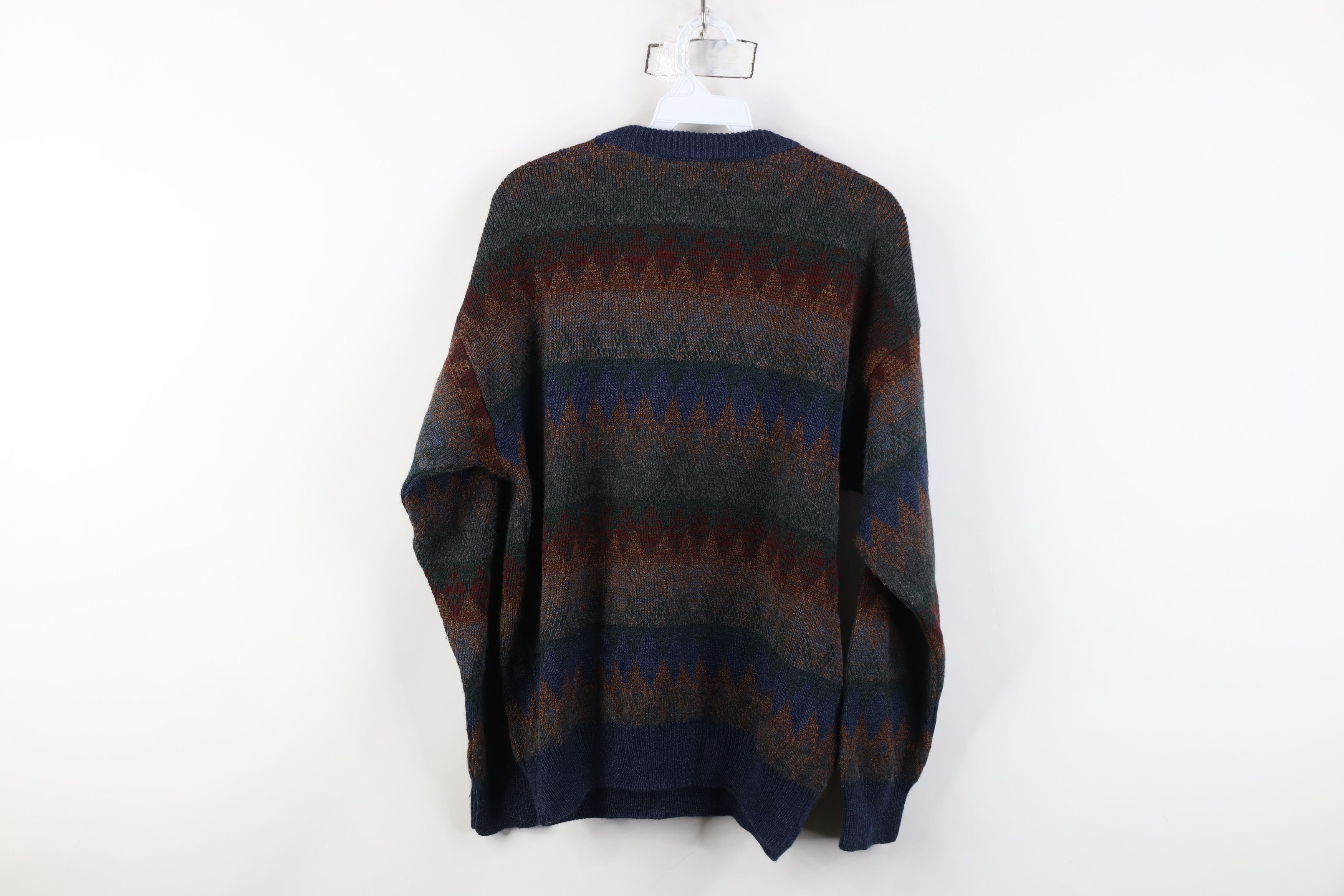 Vintage Vintage 90s Coogi Style Rainbow Diamond Knit Sweater Size US M / EU 48-50 / 2 - 8 Thumbnail