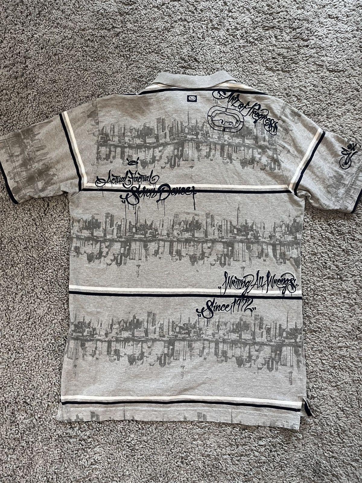 Ecko Unltd. Vintage Ed hardy affliction style Ecko Unltd Polo T-shirt Size US L / EU 52-54 / 3 - 7 Thumbnail