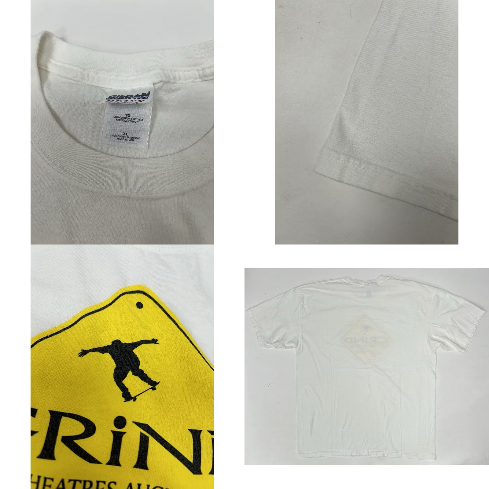 Gildan VINTAGE Grind Movie 2003 Skate Skateboarding Promo Tee XL White Size US XL / EU 56 / 4 - 8 Thumbnail