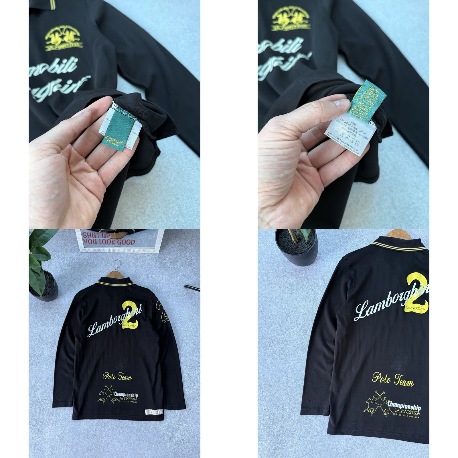 La Martina La Martina Automobili Lamborghini Racing Long Sleeve Shirt Mens M Black Vintage Size US M / EU 48-50 / 2 - 8 Thumbnail