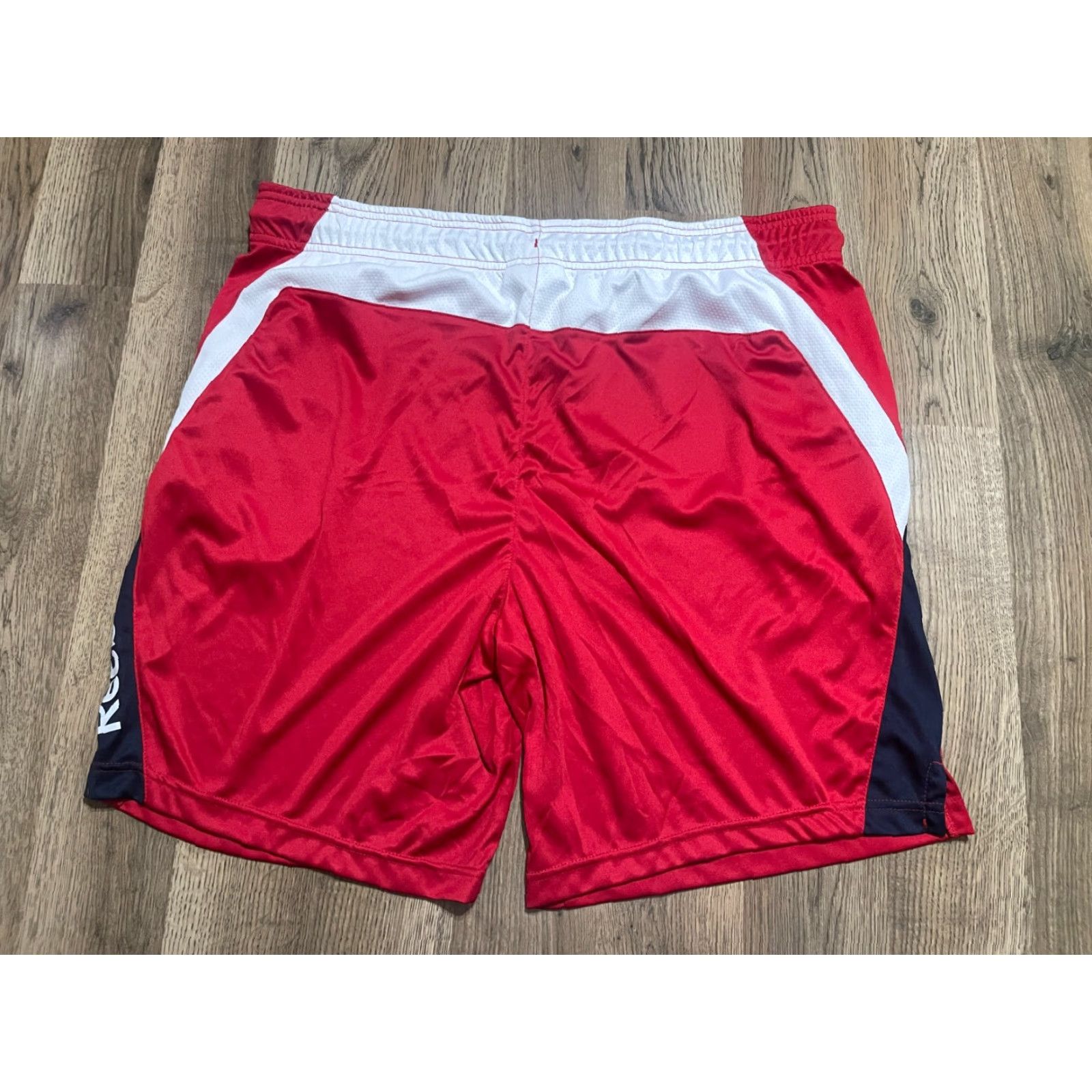 Reebok Reebok Shorts Men 2XL Pull On Athletic White Red Solid Casual Sportswear Mens Size US 39 - 2 Thumbnail
