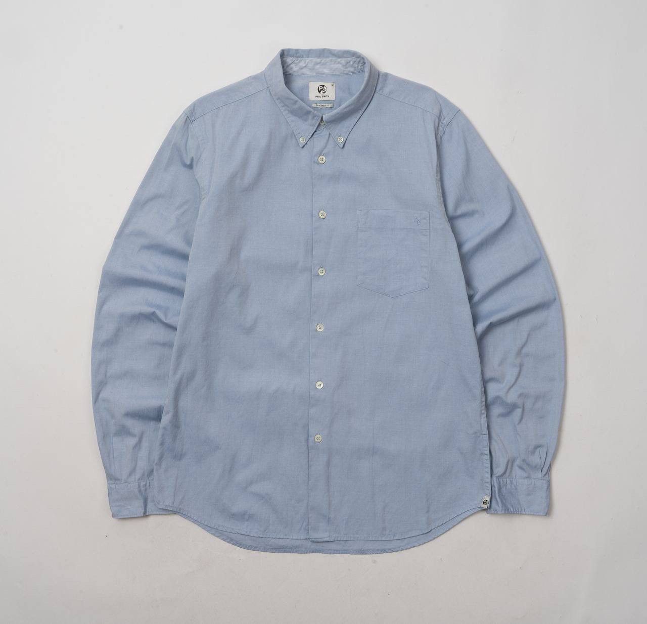 Paul Smith 🔵PS PAUL SMITH tailored fit Oxford Long Sleeve shirt Pocket Size US M / EU 48-50 / 2 - 2 Thumbnail