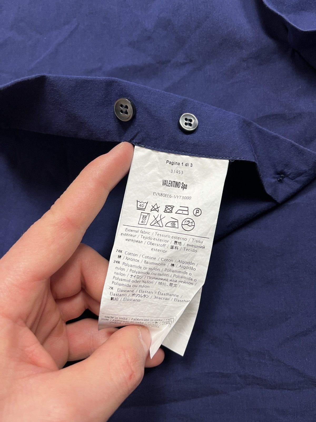 Valentino Valentino Romma Button Up Slim Fit Shirt Long Sleeve Size US S / EU 44-46 / 1 - 10 Thumbnail