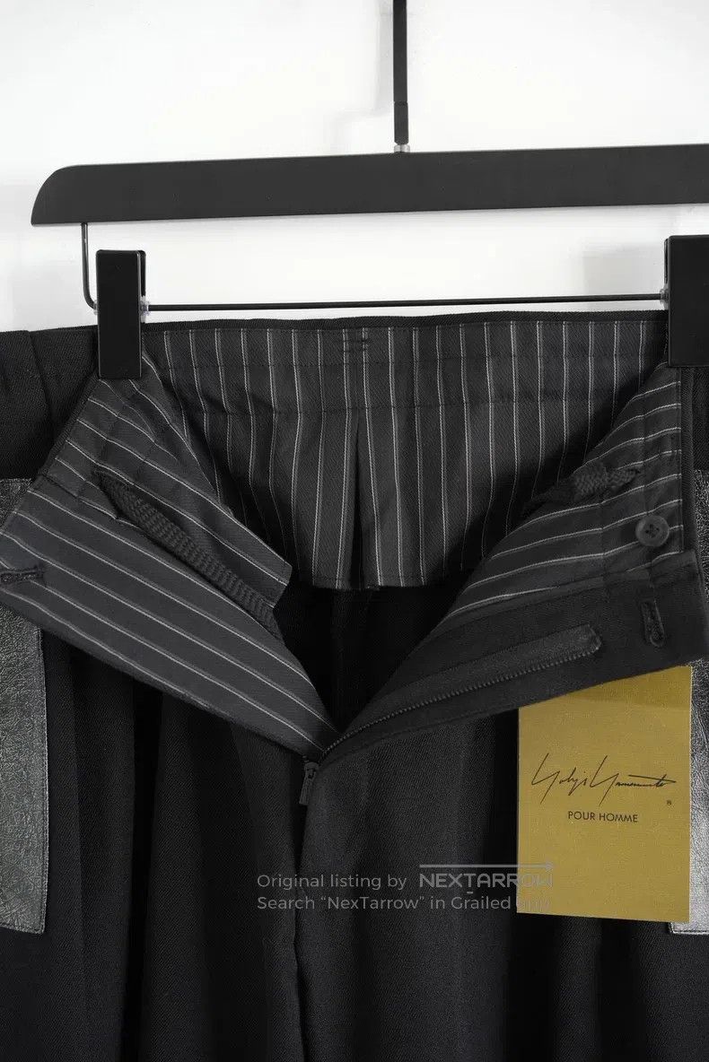 Yohji Yamamoto YOHJI YAMAMOTO size L Scarred Horsehide Patch Leather Trou Size US 27 - 6 Thumbnail