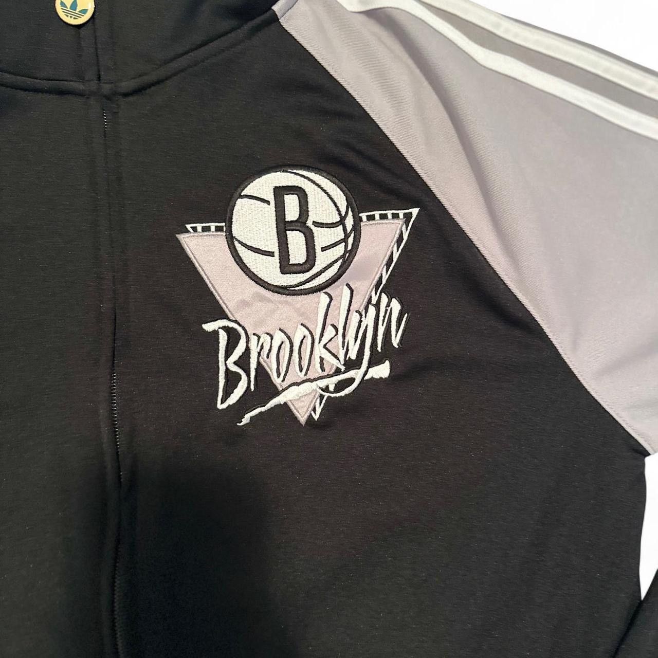 Adidas 2008 Vintage Y2K Adidas x Brooklyn Nets NBA Track Jacket Size US M / EU 48-50 / 2 - 2 Thumbnail