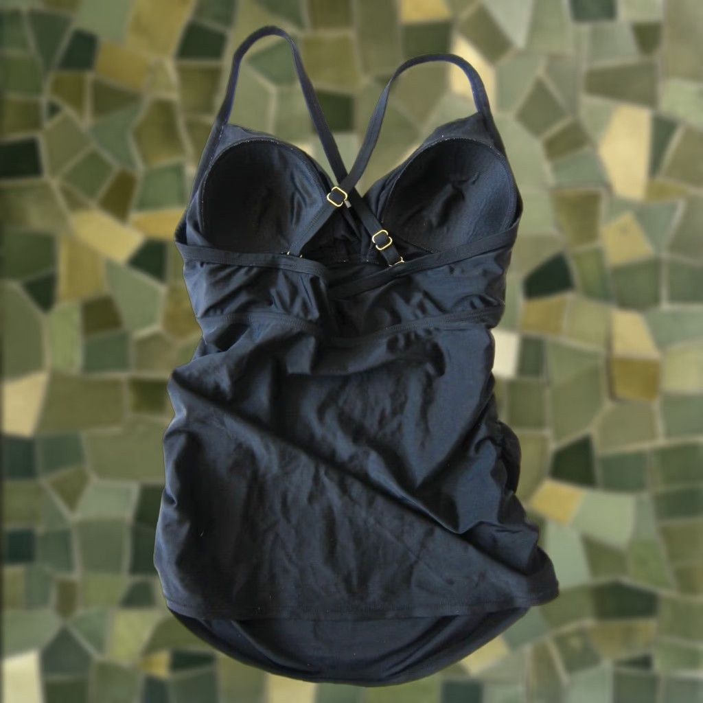 Pinko Pink Blush Maternity Black Built In Bra Tankini Swim Top Women Size Large Size L / US 10 / IT 46 - 1 Thumbnail