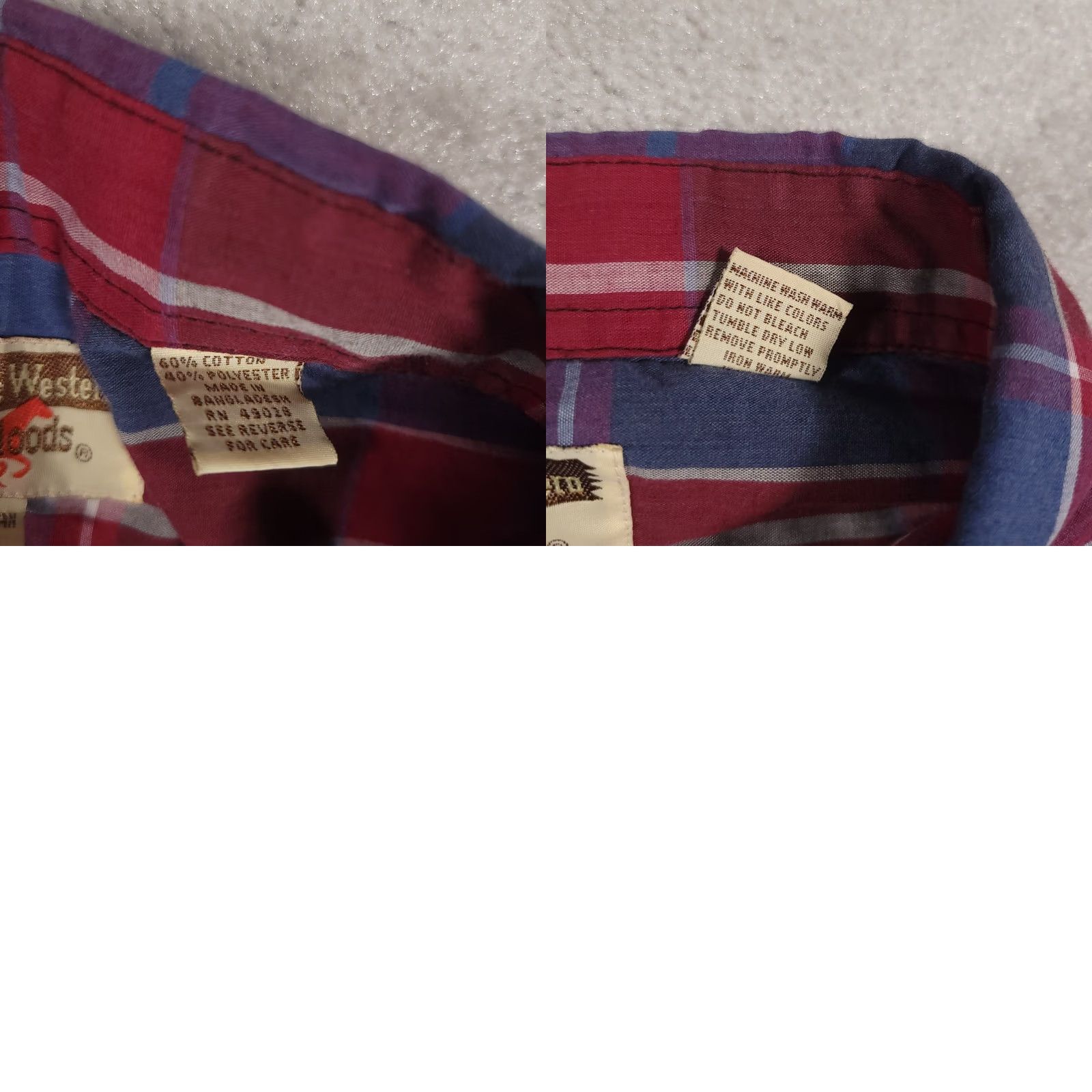 Vintage VINTAGE Western Pearl Snap Shirt Mens 3X Big Cowboy Plaid Youngbloods Rodeo Shirt Size US XXL / EU 58 / 5 - 9 Thumbnail