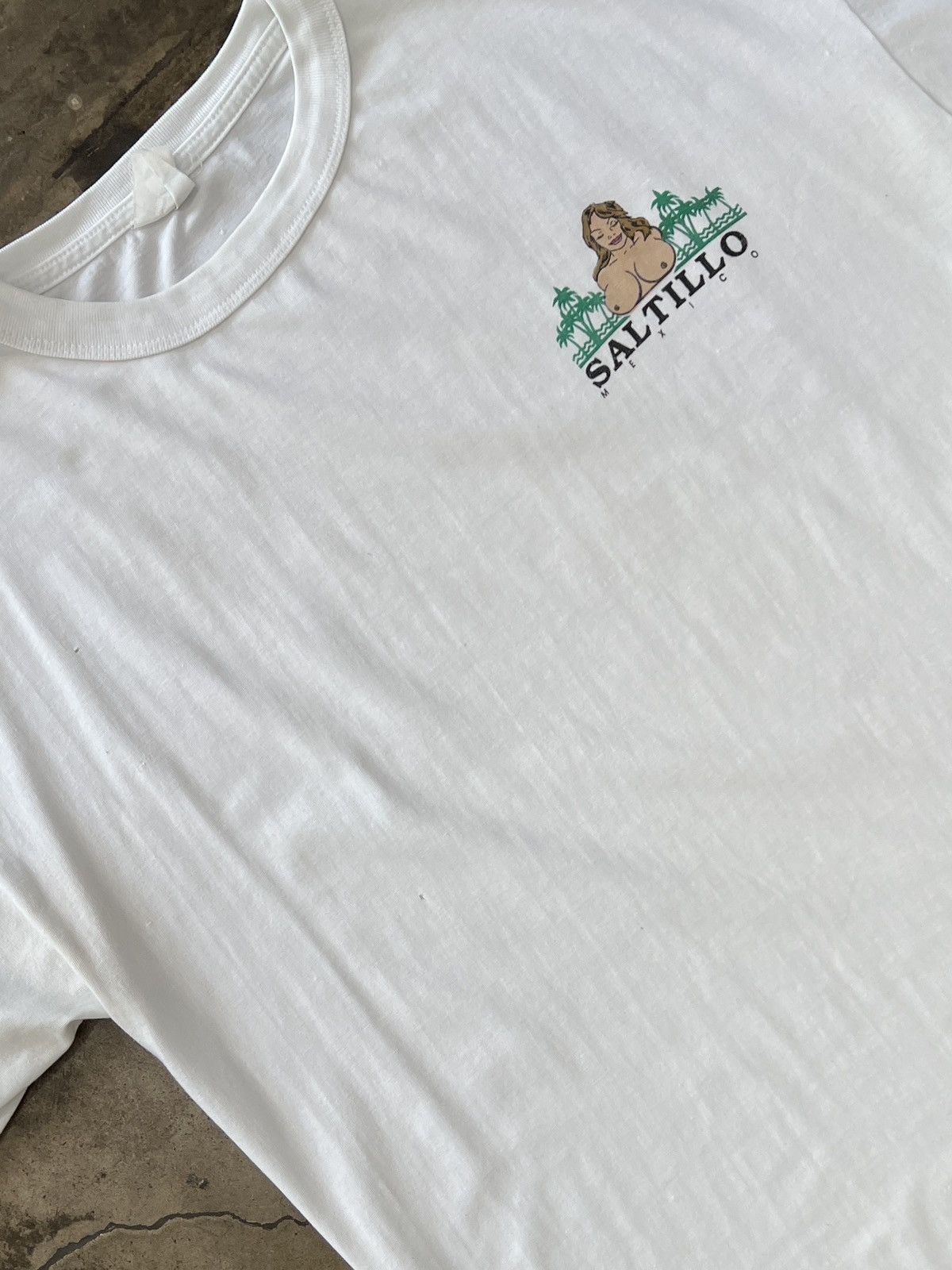 Vintage Vintage Saltillo Mexico Boobs Knockers Titty Tee Large Size US L / EU 52-54 / 3 - 4 Thumbnail