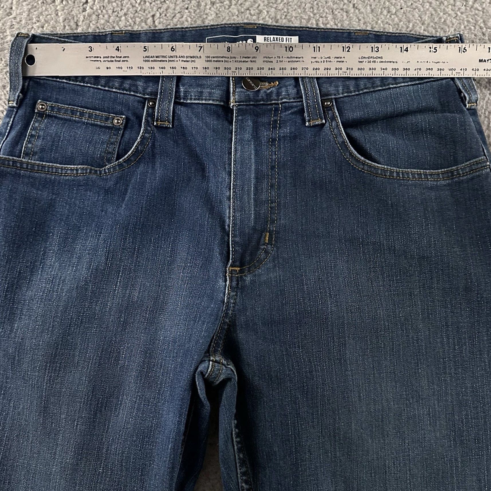 Carhartt Carhartt Jeans Blue 32x30 Relaxed Fit 5 Pocket Cotton Denim Mens Straight Rugged Flex Inseam 29 in Size US 32 / EU 48 - 4 Thumbnail