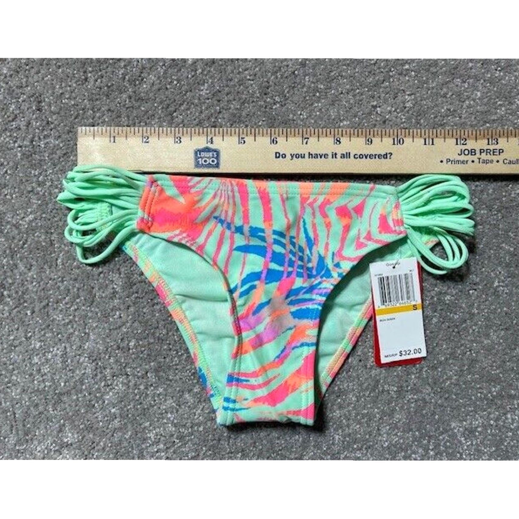 Swims Gossip Bikini Swim Bottom S Pastel Neon Zebra Print Lightweight Floral Green Regular Women Beach Colorful Retro Y2K Festival Resort Size 28" / US 6 / IT 42 - 3 Thumbnail