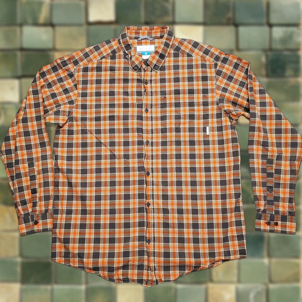 Vintage Columbia Shirt Men XL Brown Plaid Button Long Sleeve 100% Cotton Casual Size US XL / EU 56 / 4 - 1 Thumbnail