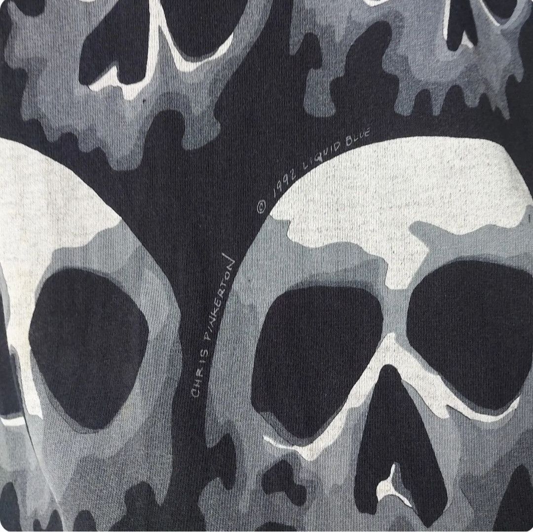 Liquid Blue × Vintage Vintage 90s Liquid Blue Chris Pinkerton Spiral Skulls Size US L / EU 52-54 / 3 - 6 Thumbnail
