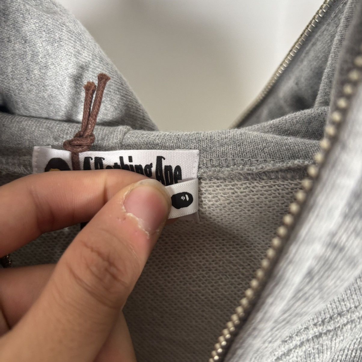 Bape Bape "Bape" Full Zip Hoodie Grey NWT Size L Size US L / EU 52-54 / 3 - 5 Thumbnail