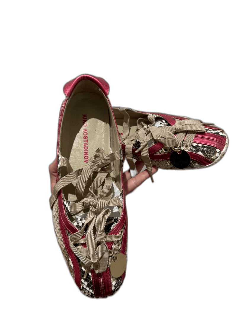 kiko kostadinov red snake print ballet