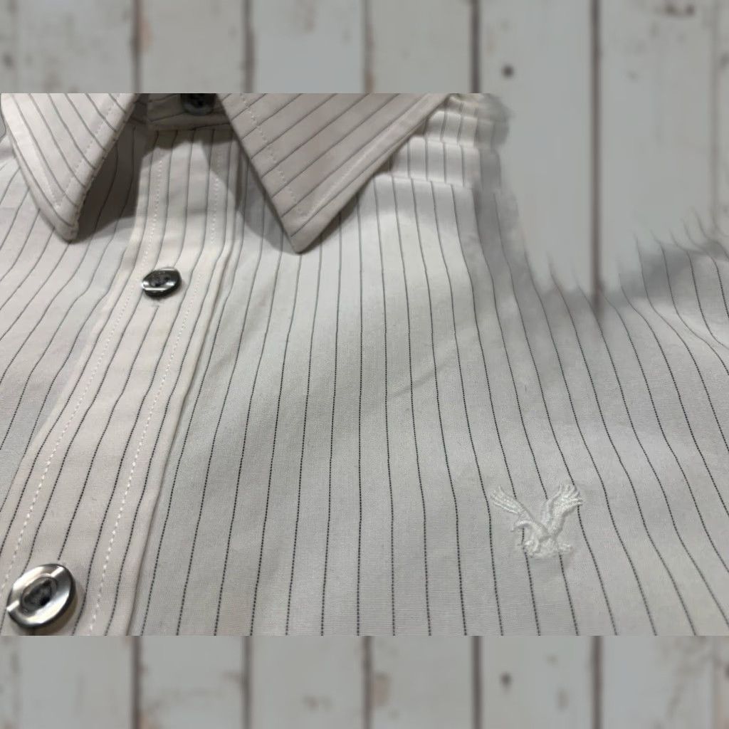 American Eagle Outfitters American Eagle Outfitters Button-Up Shirt Men’s Large Long Sleeve Striped White Casual Modern Size US L / EU 52-54 / 3 - 1 Thumbnail