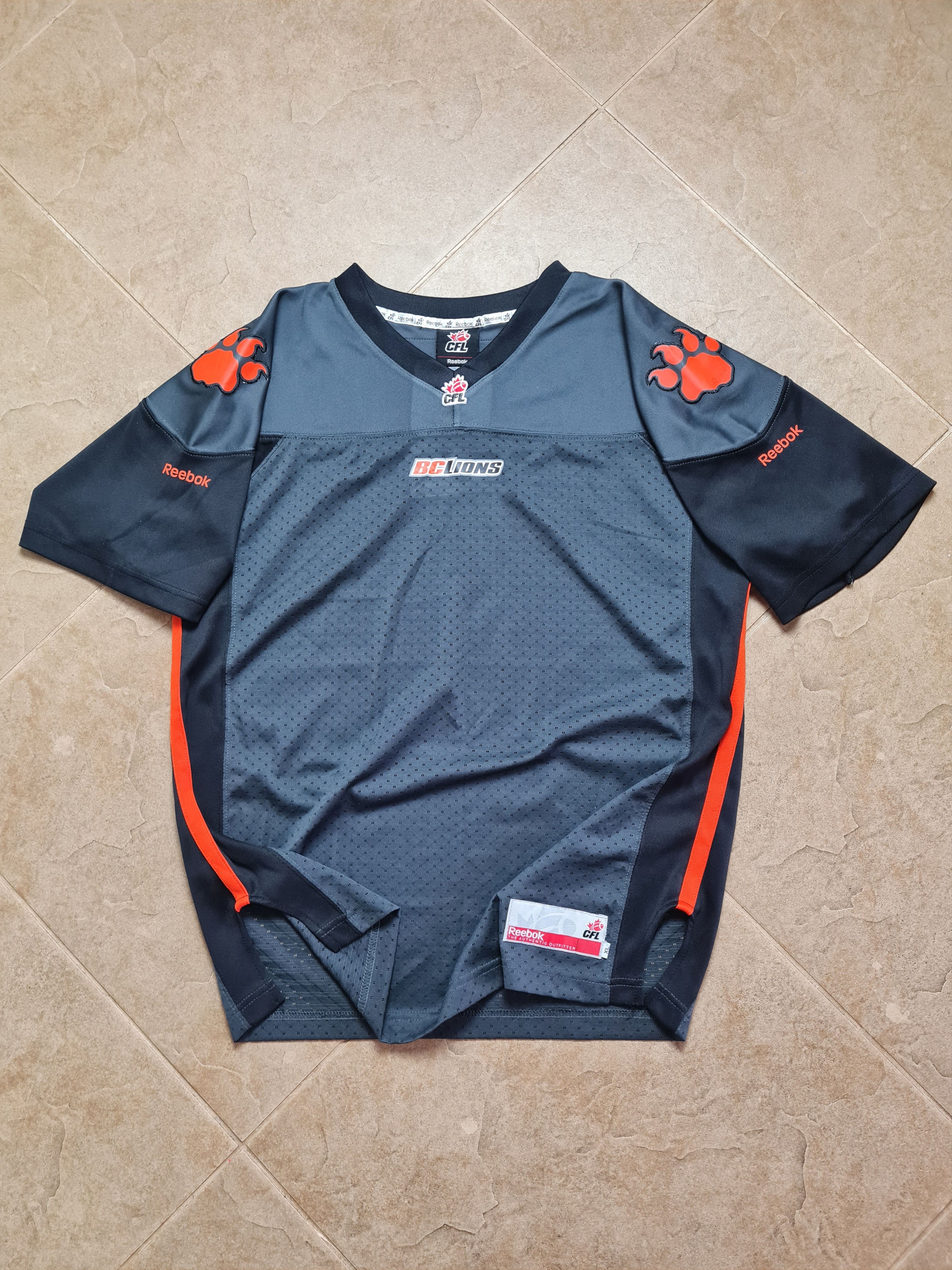 Reebok Jersey 2013 Reebok BC Lions CFL Football Mens Black Gray Size US M / EU 48-50 / 2 - 6 Thumbnail