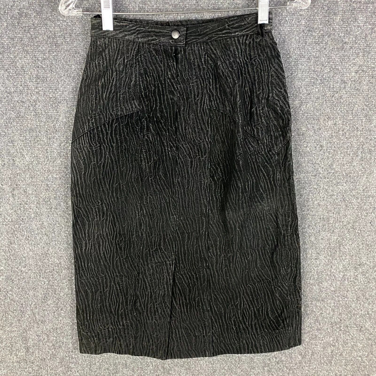 Other Pelle Cuir Leather Skirt Women's Size 8 100% Leather Nylon Size 30" / US 8 / IT 44 - 1 Thumbnail