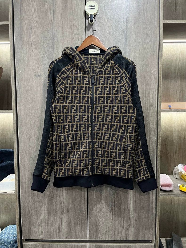 Fendi Monogram Zip Hooded Jacket - dmc