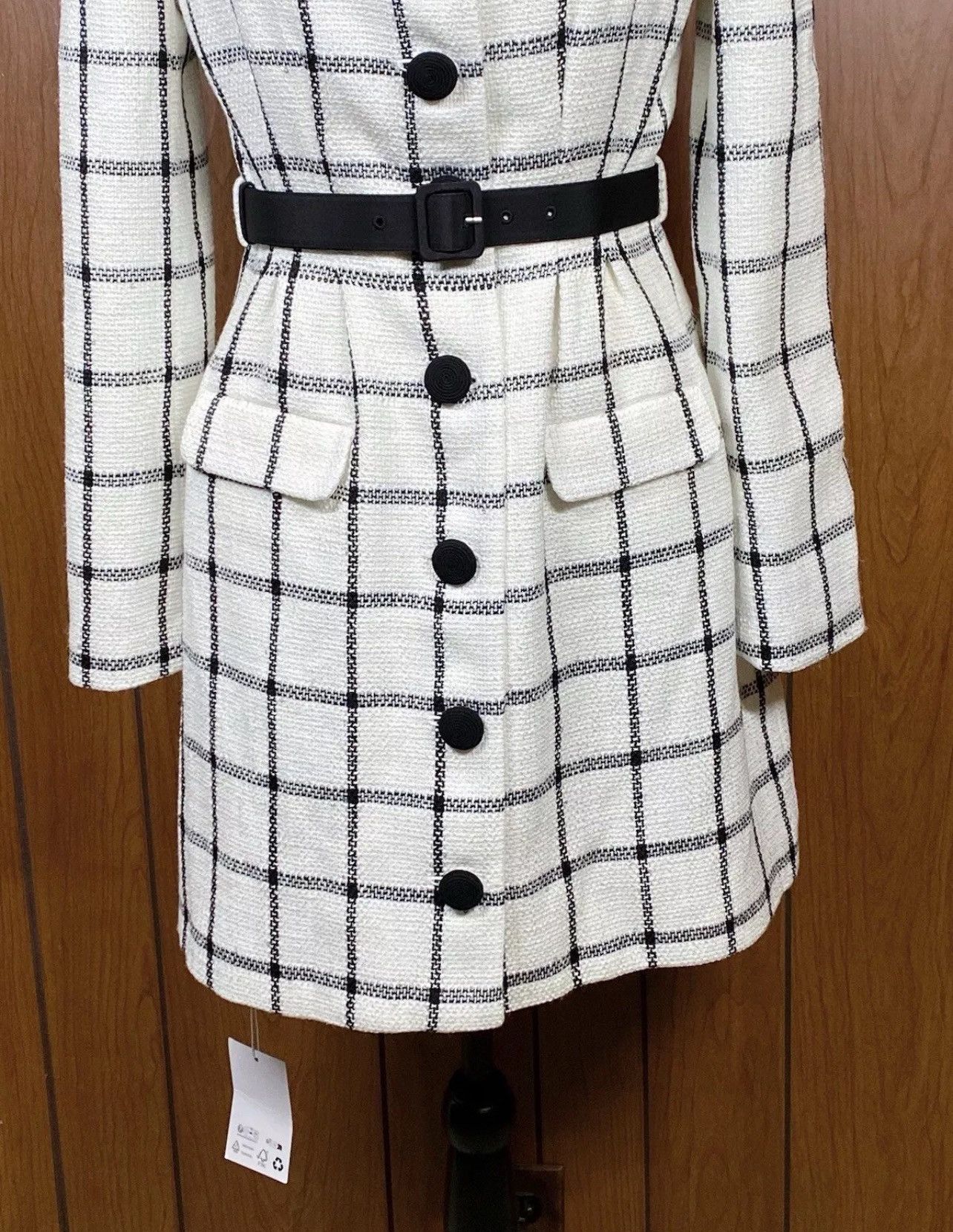 Self-Portrait Self-Portrait Checkered Belted Minidress size 8 Size M / US 6-8 / IT 42-44 - 6 Thumbnail