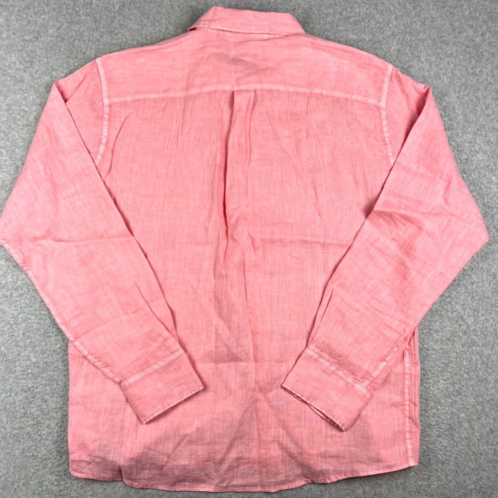 Peter Millar Peter Millar Coastal Mens Large Button Shirt Long Sleeve Light Red Linen Casual Size US L / EU 52-54 / 3 - 2 Thumbnail