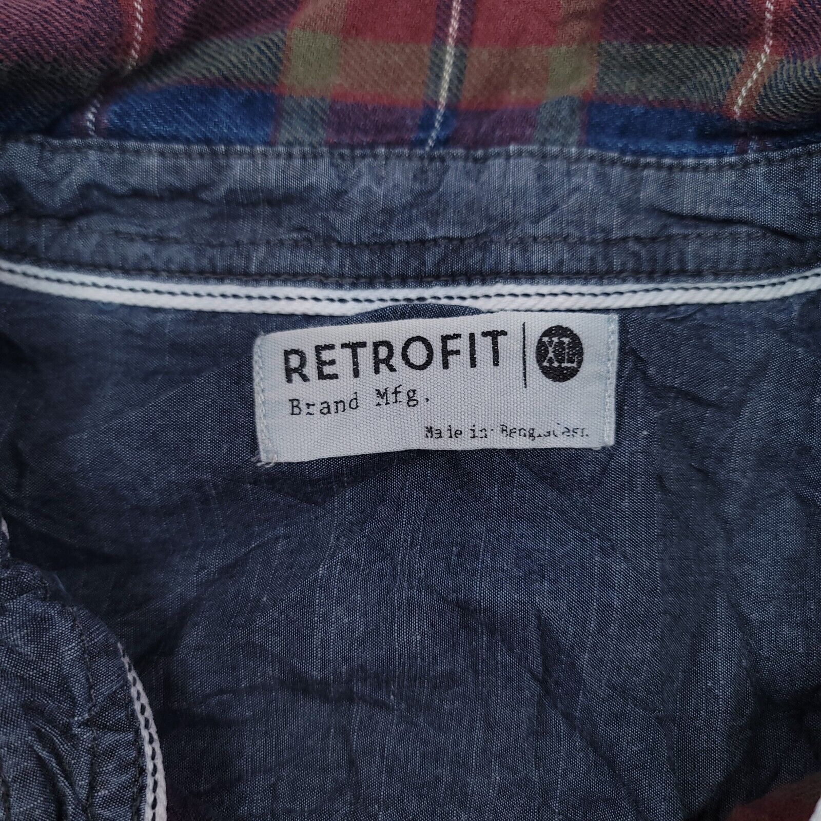 Retrofit Retrofit Tartan Flannel Button Up Shirt Men Size XL Blue Red Size US XL / EU 56 / 4 - 3 Thumbnail