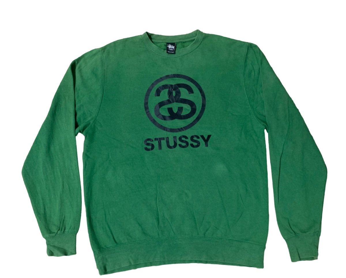 Stussy VINTAGE STUSSY BIG LOGO SWEATSHIRT RARE GREEN COLOUR Size US XL / EU 56 / 4 - 1 Thumbnail