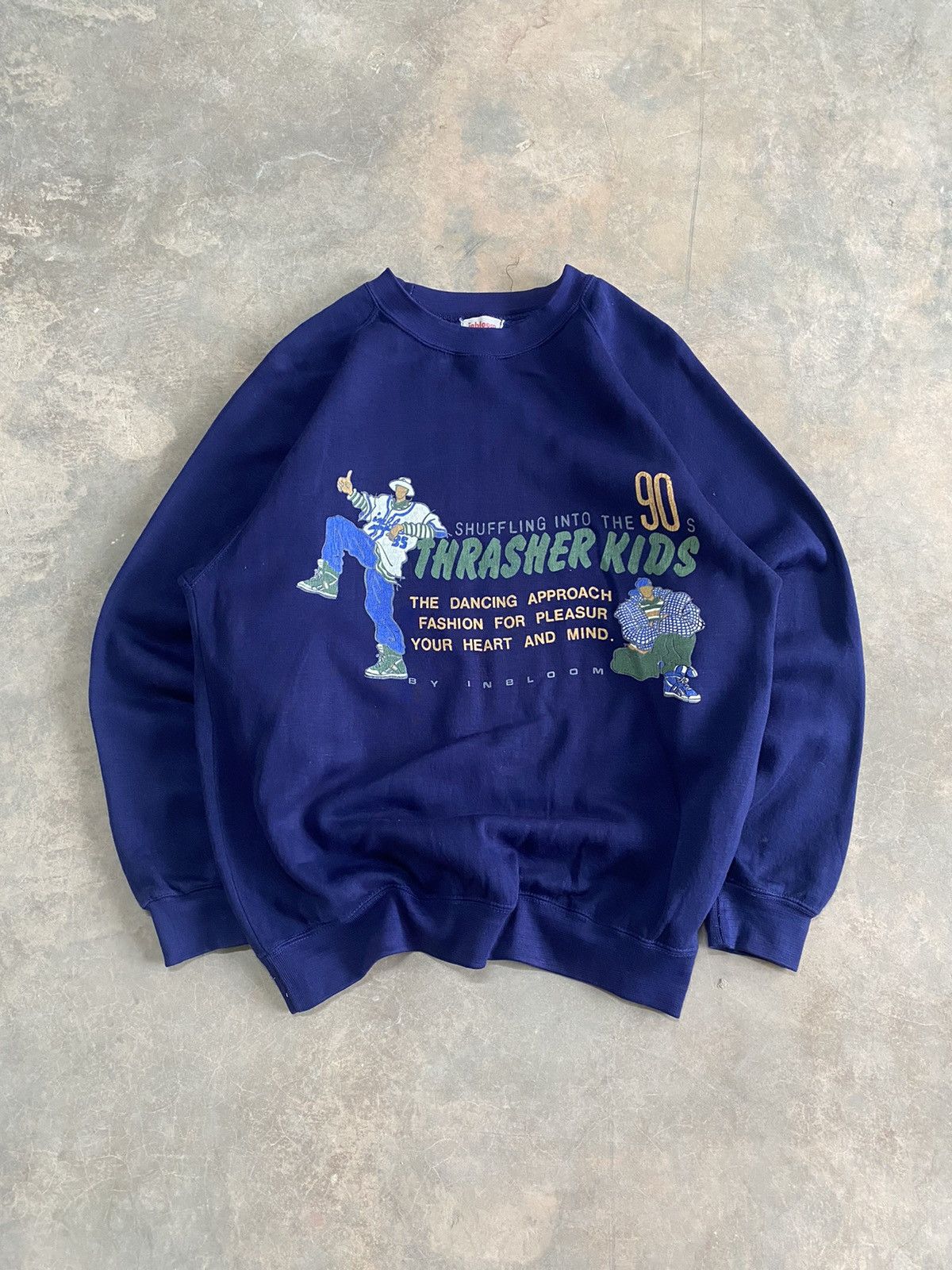 Thrasher × Vintage VINTAGE THRASHER HIPHOP JNCO 90s 80s RAGLAN CREWNECK Size US M / EU 48-50 / 2 - 2 Thumbnail