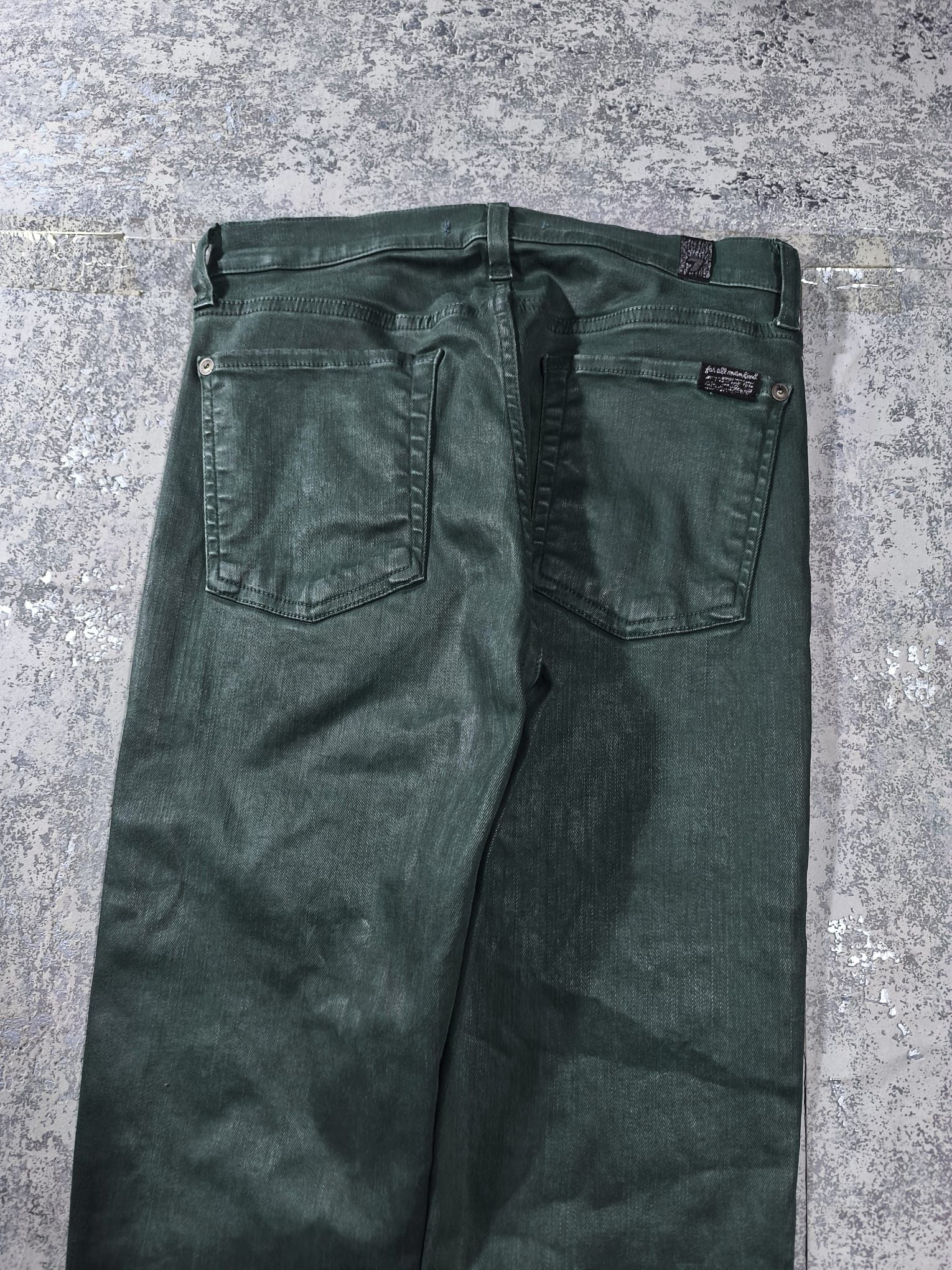 7 For All Mankind hedi slimane type skinny slim coated waxed jeans Size 27" / US 4 / IT 40 - 4 Thumbnail