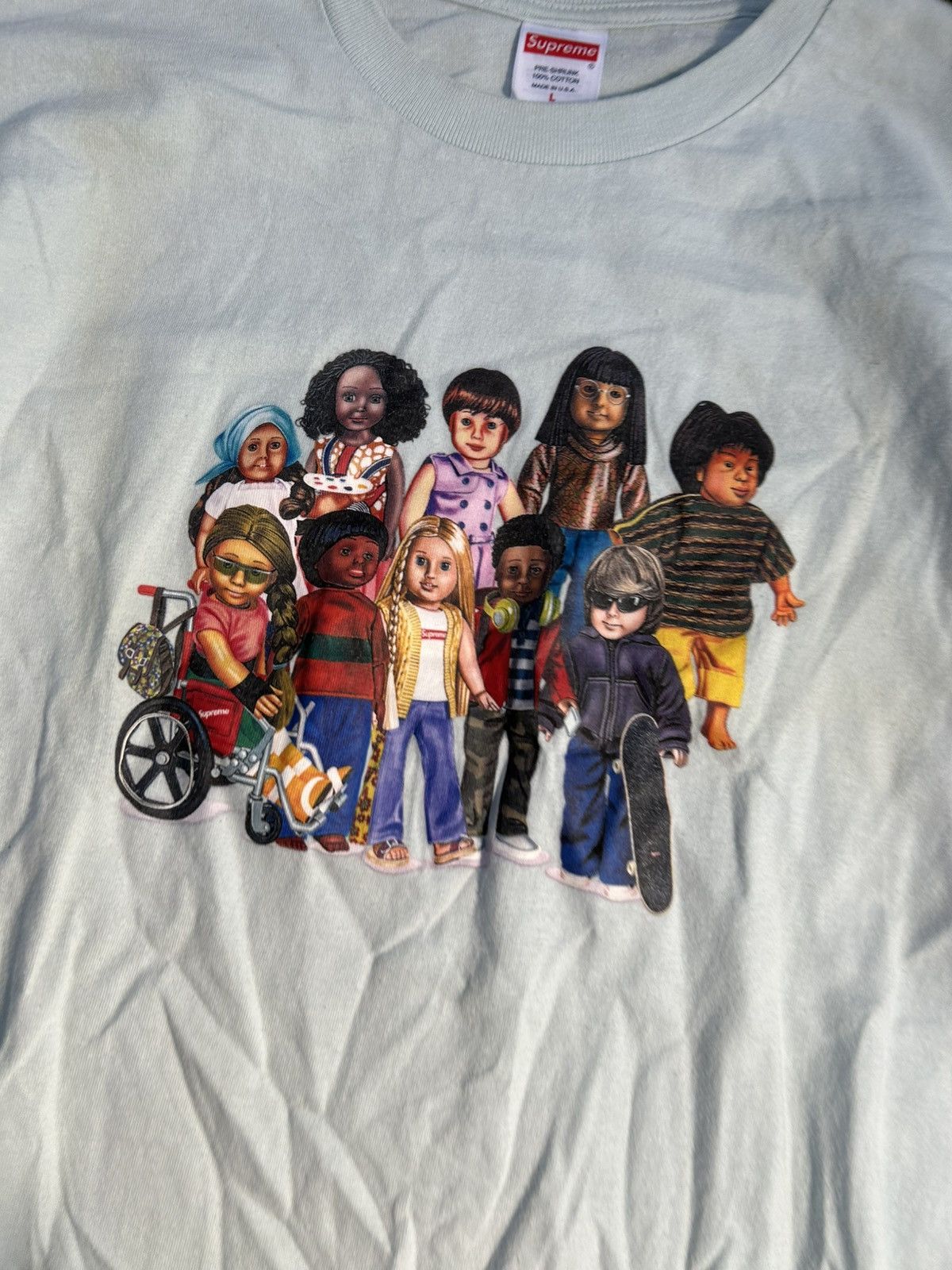 Supreme Supreme SS23 Children Doll Pale Blue Tee Size US L / EU 52-54 / 3 - 3 Thumbnail
