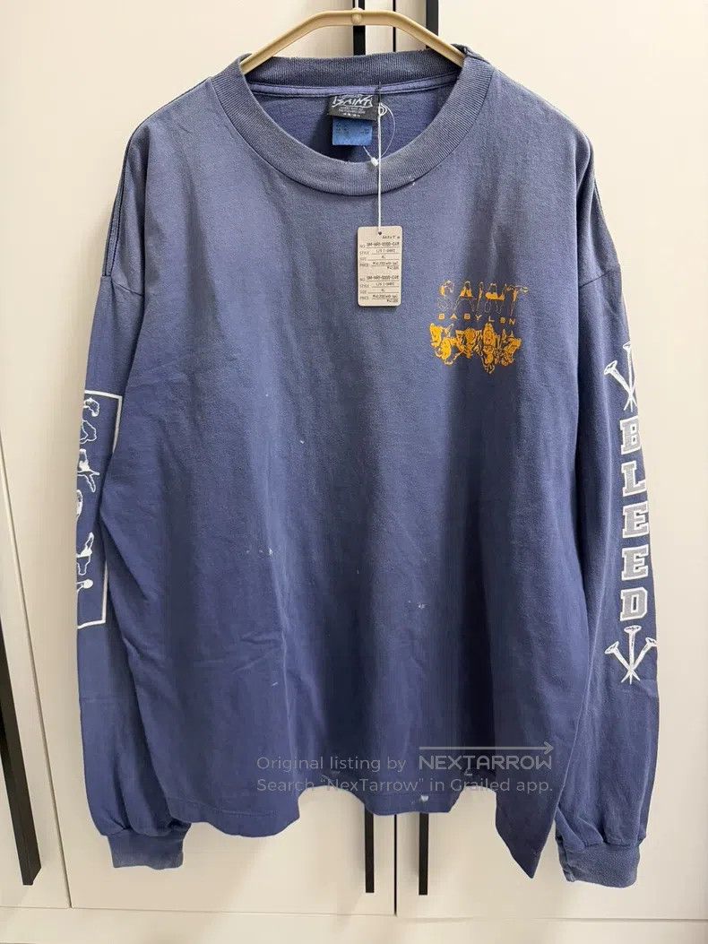 Saint Michael Saint Michael Round Neck Washed Long Sleeve Size US XL / EU 56 / 4 - 1 Thumbnail