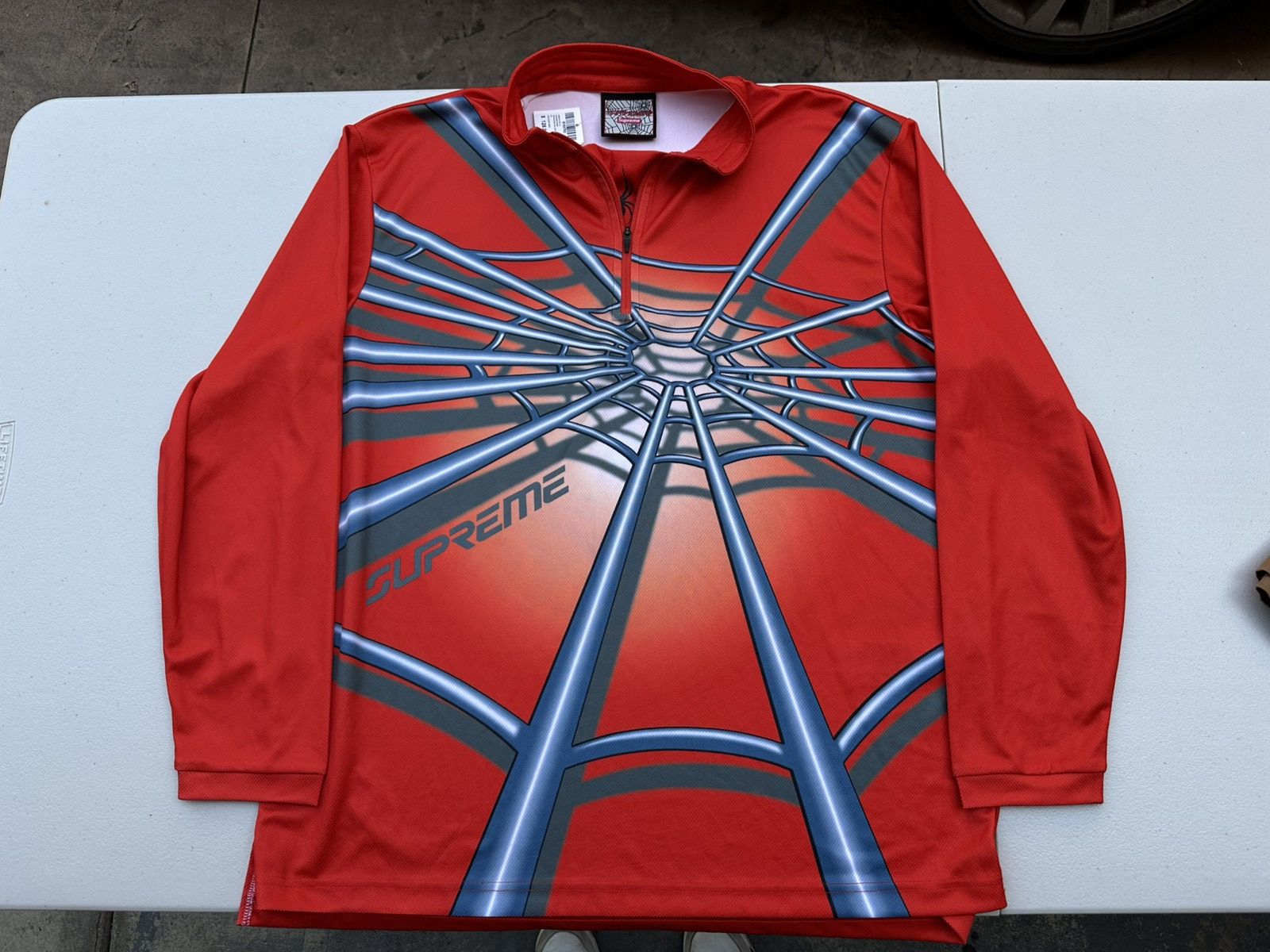 Supreme Spyder Half Zip Pullover Red