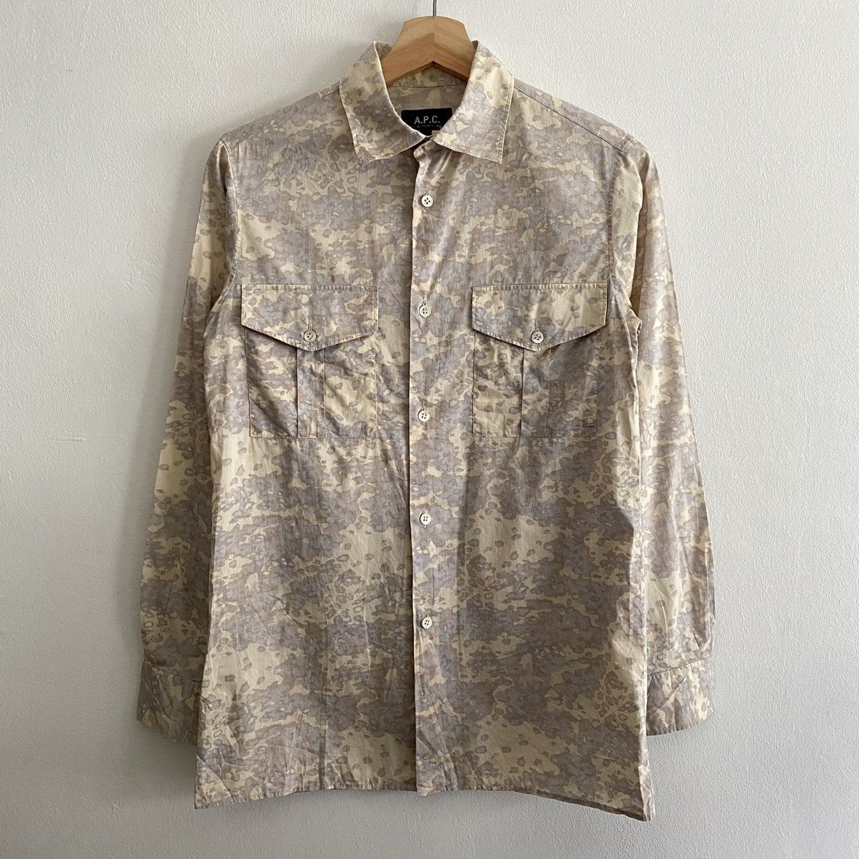 A.P.C. APC Y2K Unique Camouflage Button Up Shirts Size US S / EU 44-46 / 1 - 1 Thumbnail