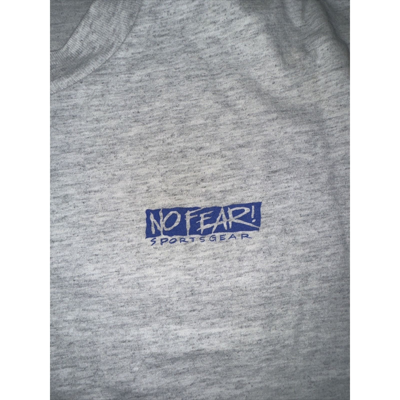 No Fear × Vintage No Fear Sports Gear Single Stitch T-Shirt Grey M 20x25 Size US M / EU 48-50 / 2 - 2 Thumbnail