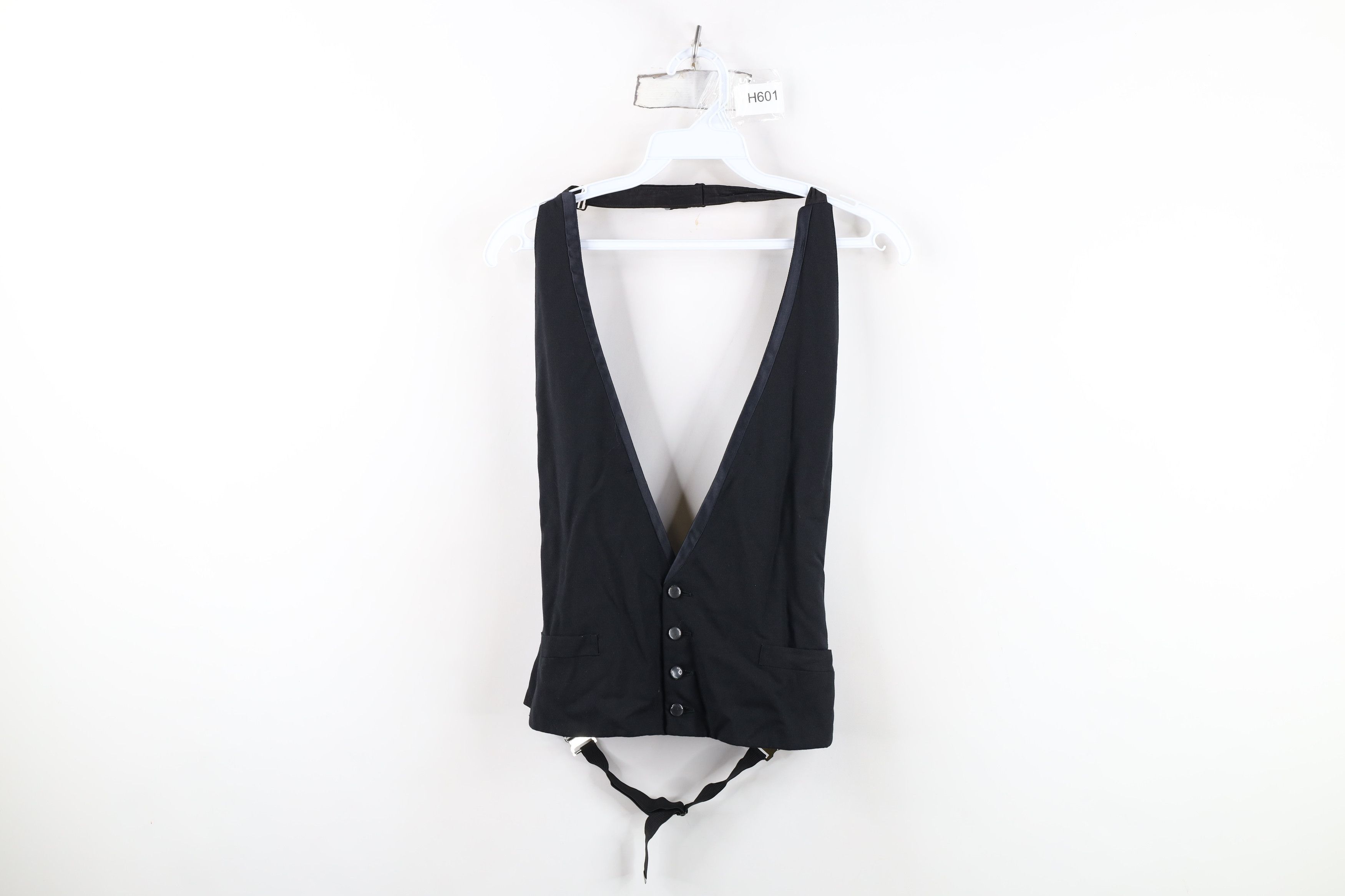 Vintage Vintage 30s 40s Rockabilly Gabardine Satin Trim Suit Vest Size US XL / EU 56 / 4 - 1 Thumbnail